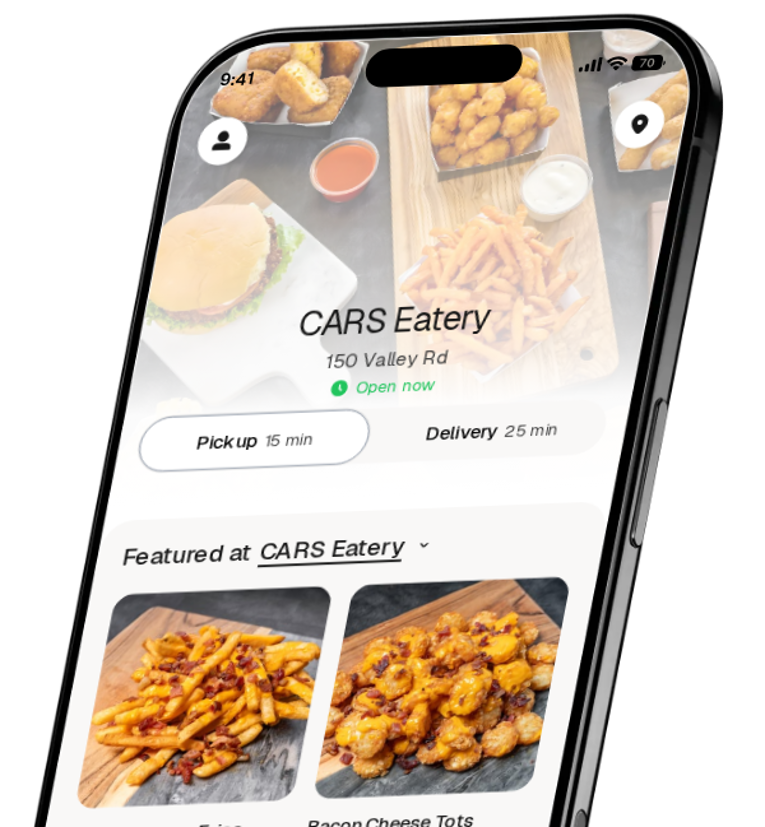 CARS Eatery app preview