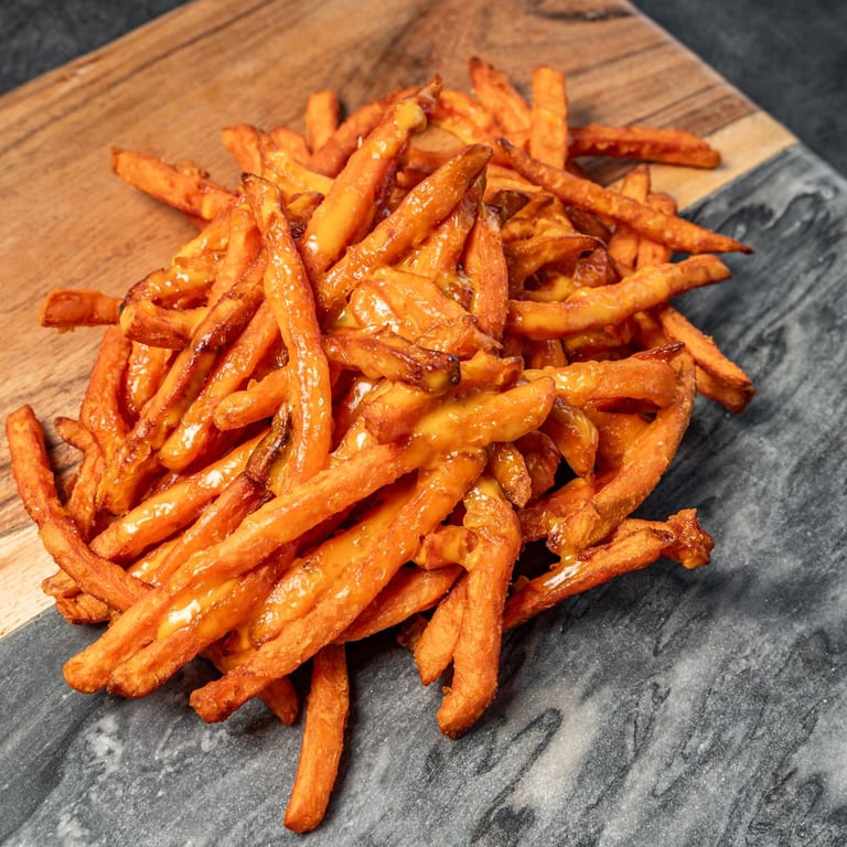 Delicious cheese fries
